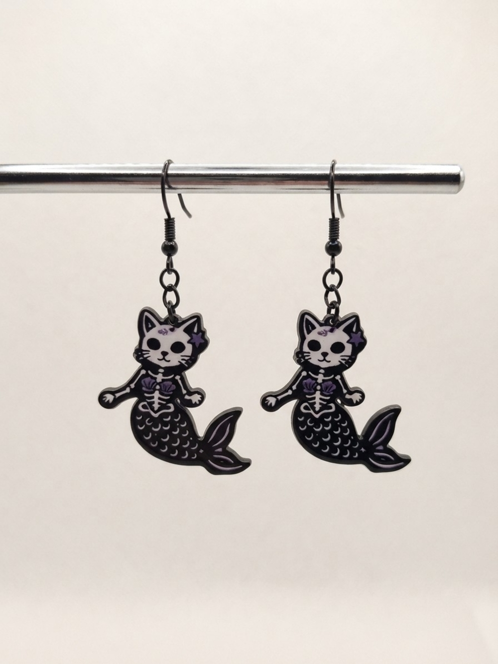 NEW Handmade MerCat Skeleton Earrings  (0353)